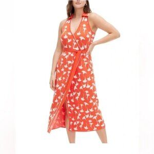 Diane Von Furstenberg for women collared sleeveless Ginkos print dress 1X